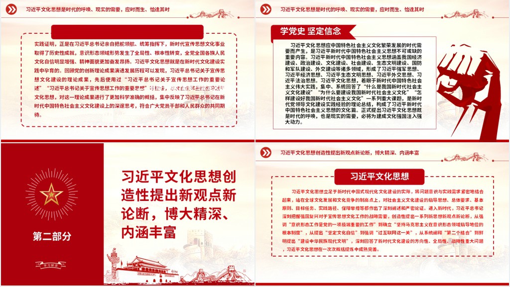 新时代文化强国建设的科学指南增强文化自信PPT党课 新时代文化强国建设的科学指南增强文化自信PPT党课