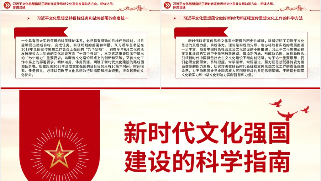 新时代文化强国建设的科学指南增强文化自信PPT党课 新时代文化强国建设的科学指南增强文化自信PPT党课