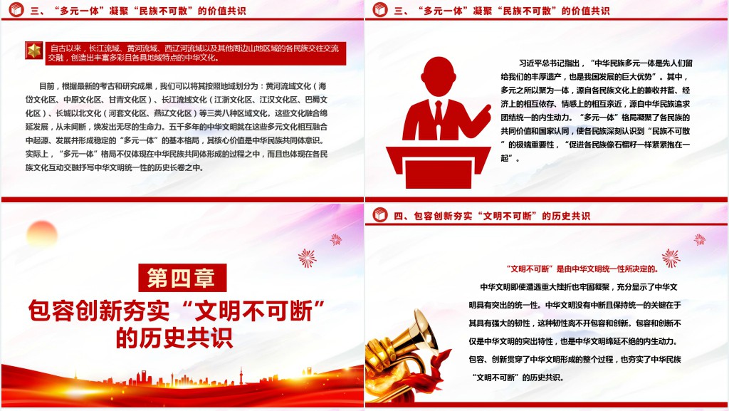 中华文明统一性中“四个不可”的逻辑意蕴PPT党课