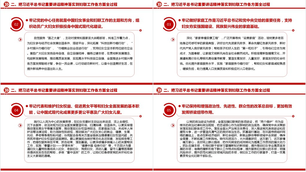 牢记嘱托砥砺奋进 为强国建设民族复兴伟业贡献“半边天”力量PPT党课 牢记嘱托砥砺奋进 为强国建设民族复兴伟业贡献“半边天”力量PPT党课