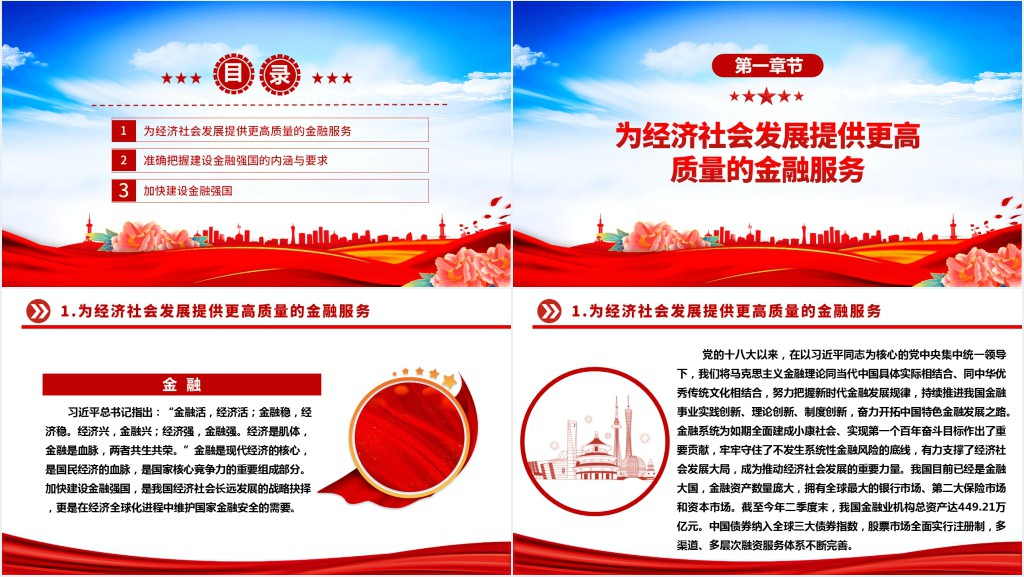 以金融高质量发展全面推进金融强国建设PPT党课 以金融高质量发展全面推进金融强国建设PPT党课