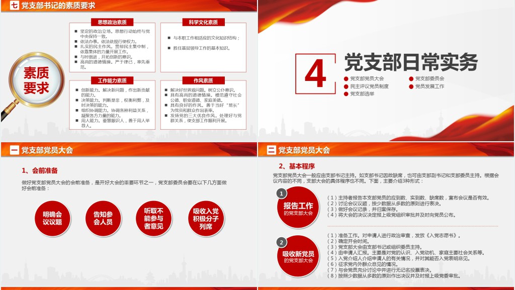党政风党支部党务知识培训课程PPT党课 党政风党支部党务知识培训课程PPT党课