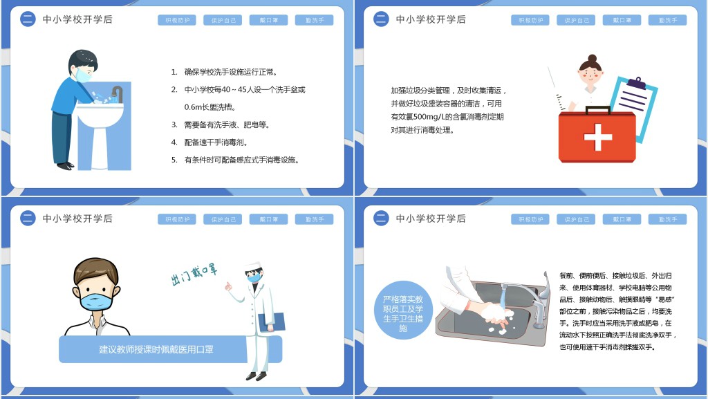 开学复课防疫防控方案PPT课件 开学复课防疫防控方案PPT课件