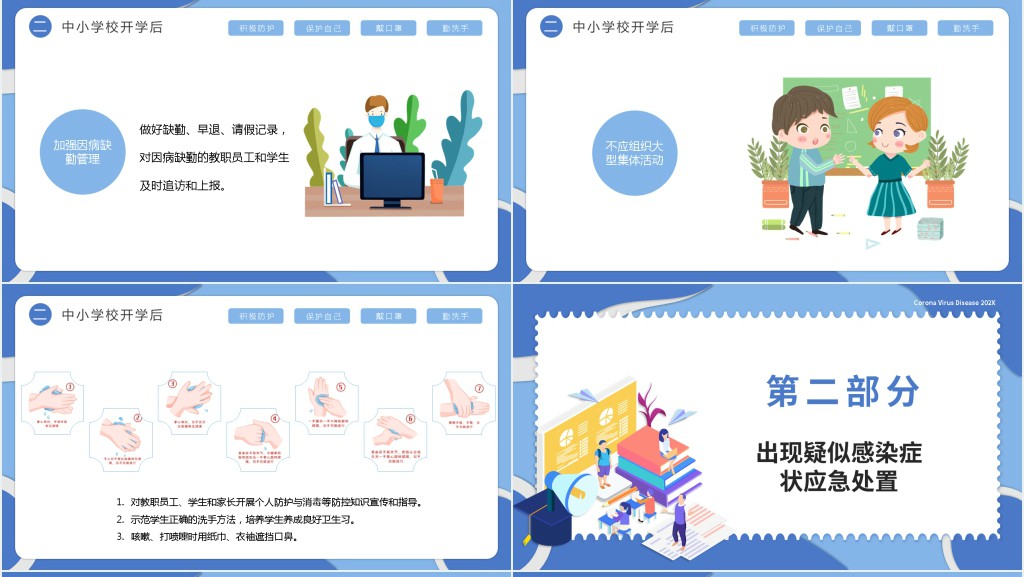 开学复课防疫防控方案PPT课件 开学复课防疫防控方案PPT课件