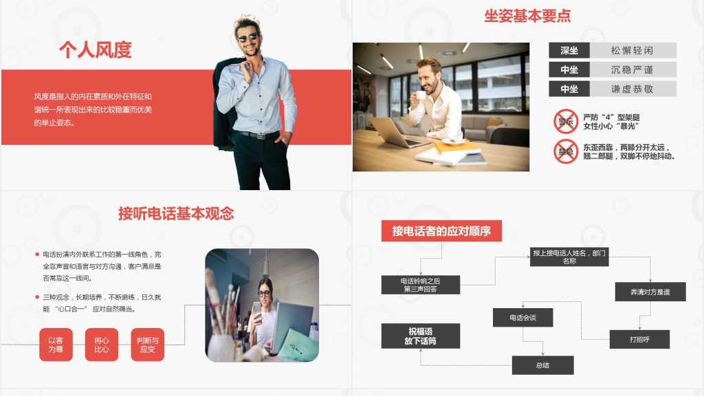 企业员工商务礼仪制度培训PPT模板 企业员工商务礼仪制度培训PPT模板