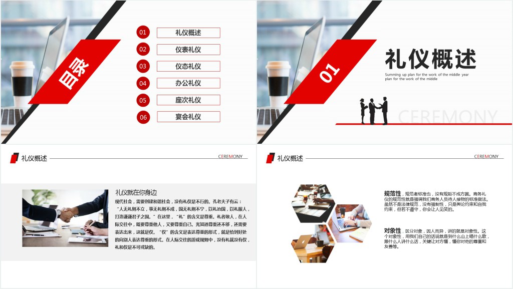 商务礼仪培训重点内容PPT模板 商务礼仪培训重点内容PPT模板