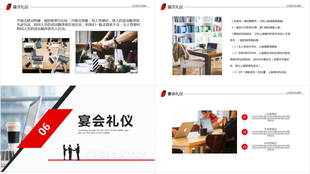 商务礼仪培训重点内容PPT模板 商务礼仪培训重点内容PPT模板