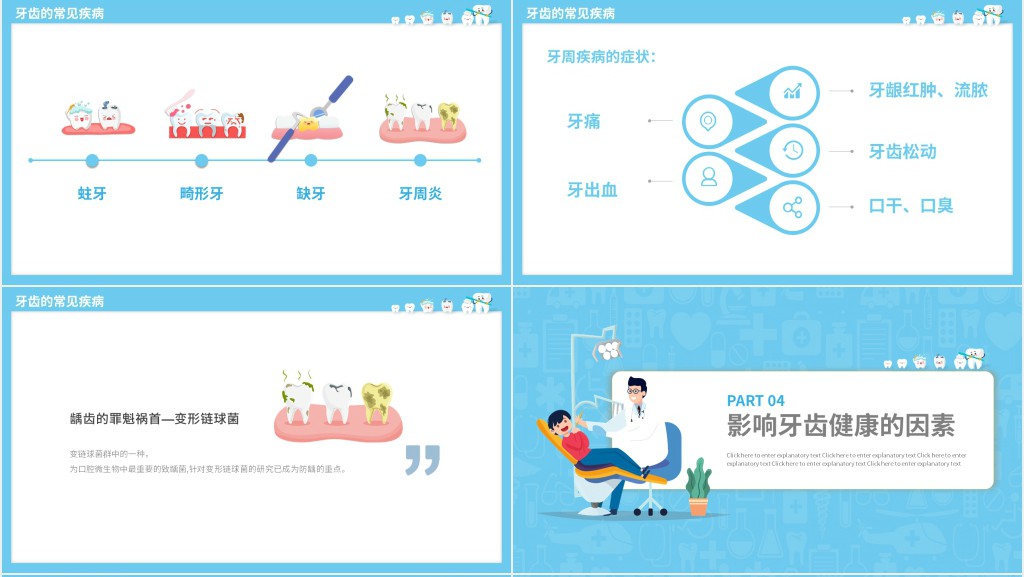 2024全国爱牙日主题PPT模板 2024全国爱牙日主题PPT模板