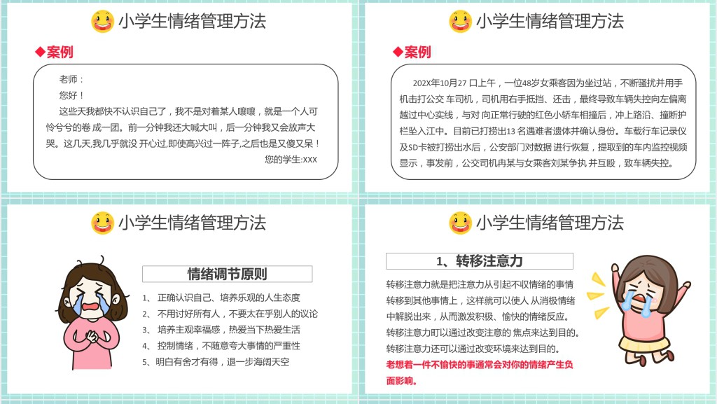 当代小学生情绪管理知识PPT课件