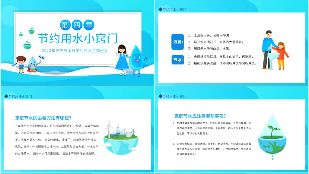 世界水日的由来简介PPT模板 世界水日的由来简介PPT模板
