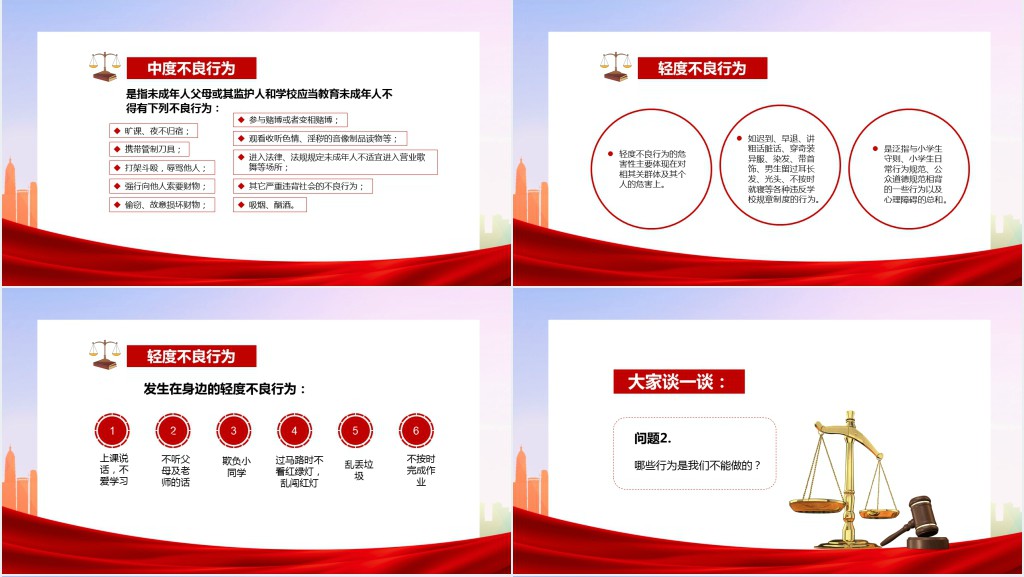 未成年法律宣传讲座微课PPT课件