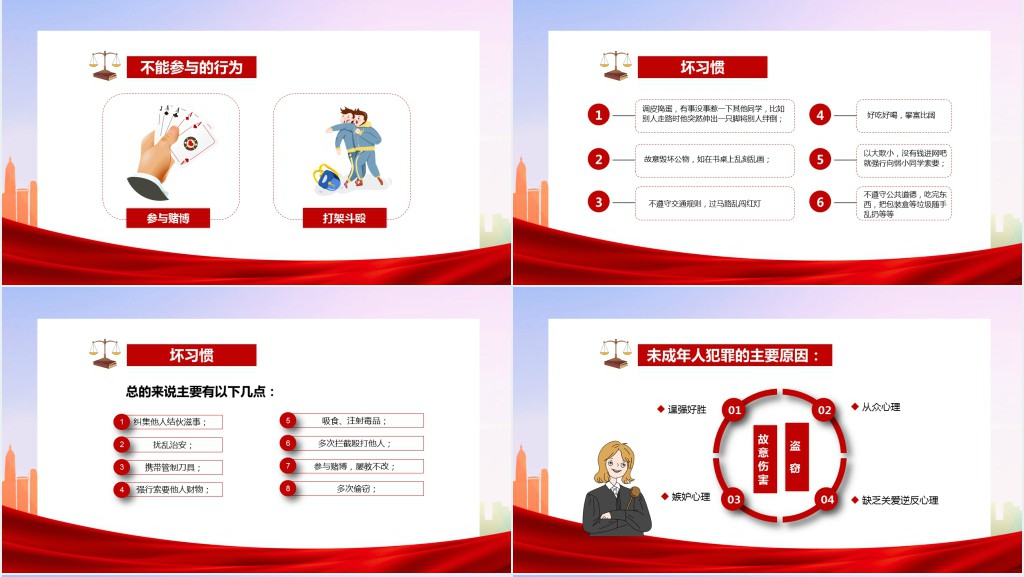 未成年法律宣传讲座微课PPT课件