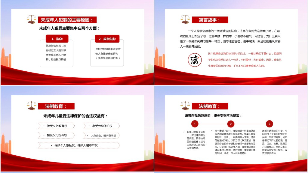 未成年法律宣传讲座微课PPT课件