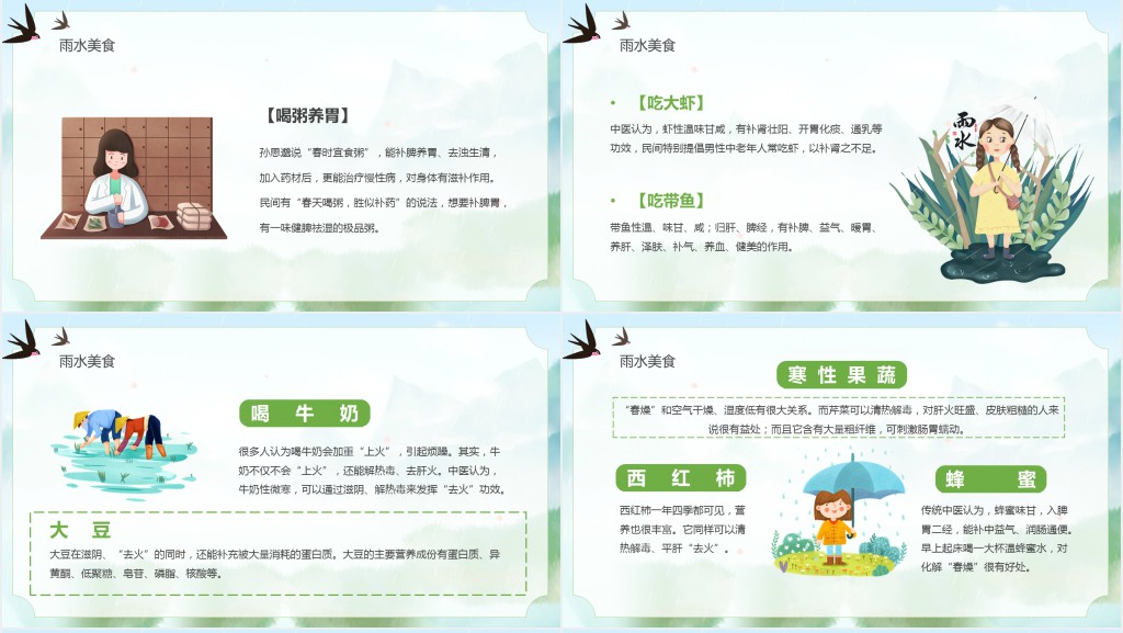 十二节气之雨水的传统文化PPT模板 十二节气之雨水的传统文化PPT模板
