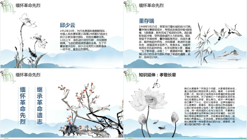 清明节文化的由来简单介绍PPT模板 清明节文化的由来简单介绍PPT模板