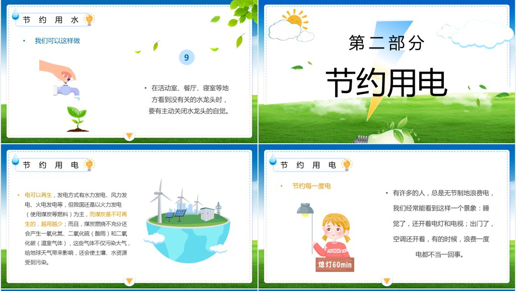 节约用水用电主题班会教案PPT课件 节约用水用电主题班会教案PPT课件