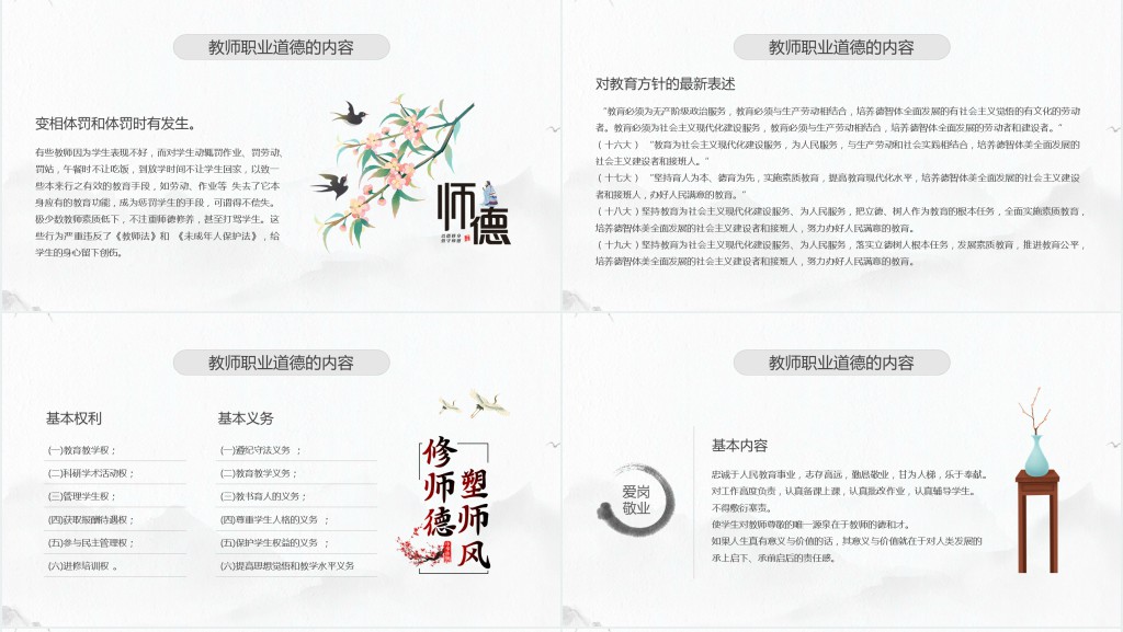 四有好老师培训PPT模板 四有好老师培训PPT模板