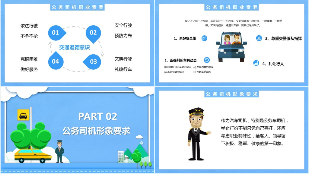 商务司机礼仪知识培训PPT模板 商务司机礼仪知识培训PPT模板