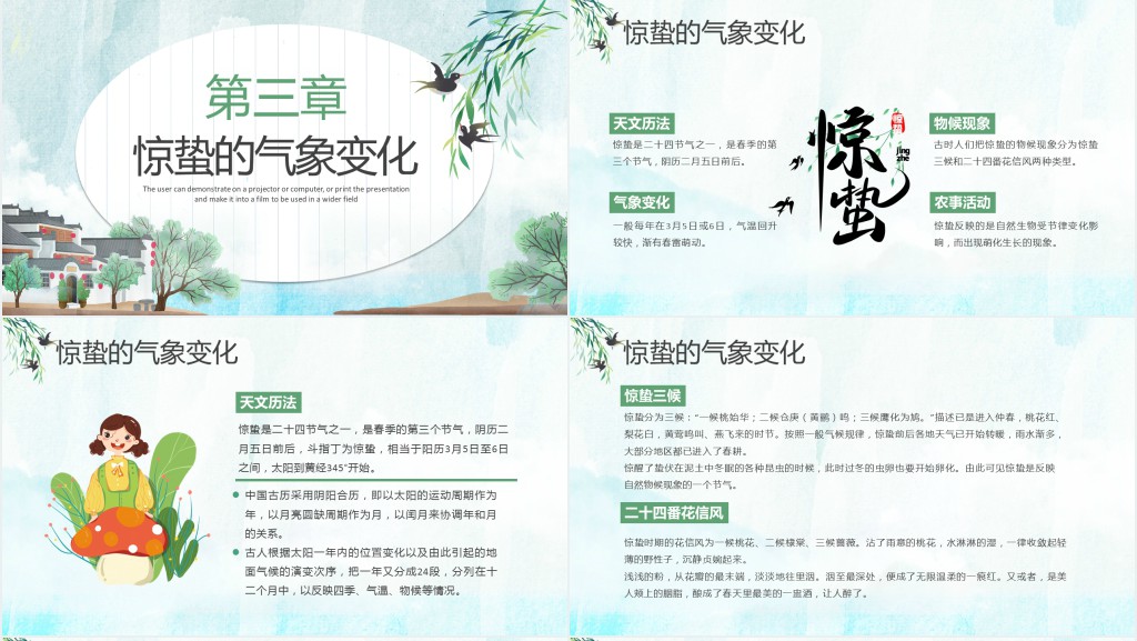 惊蛰节气传统习俗PPT模板 惊蛰节气传统习俗PPT模板