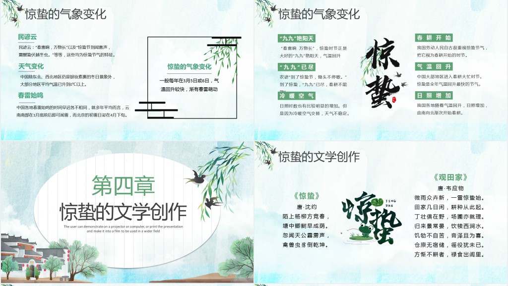 惊蛰节气传统习俗PPT模板 惊蛰节气传统习俗PPT模板