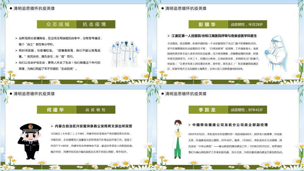清明纪念革命烈士主题PPT模板 清明纪念革命烈士主题PPT模板