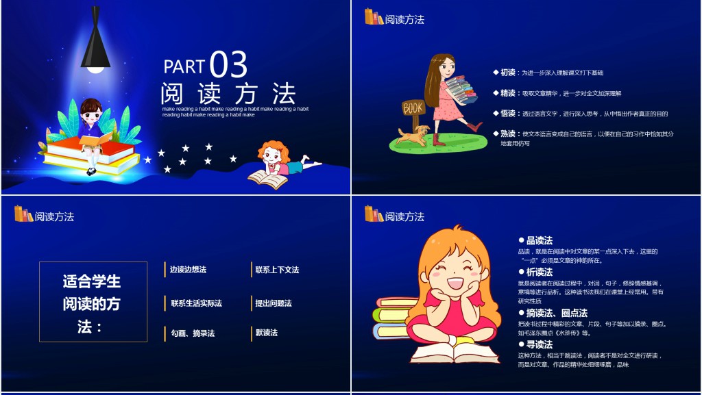 让读书成为一种习惯动态PPT模板
