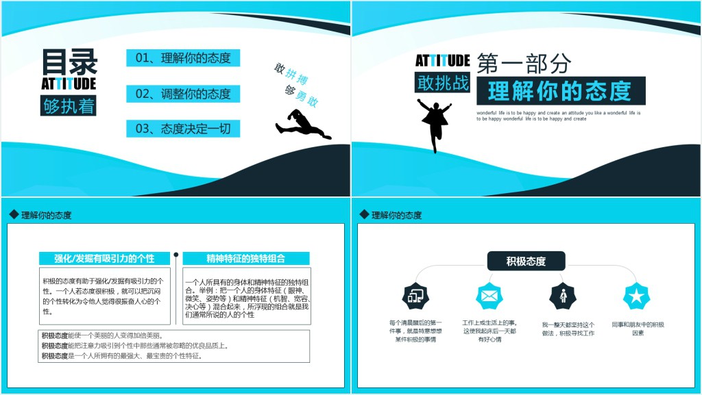 有态度的员工职场员工态度培训动态PPT模板