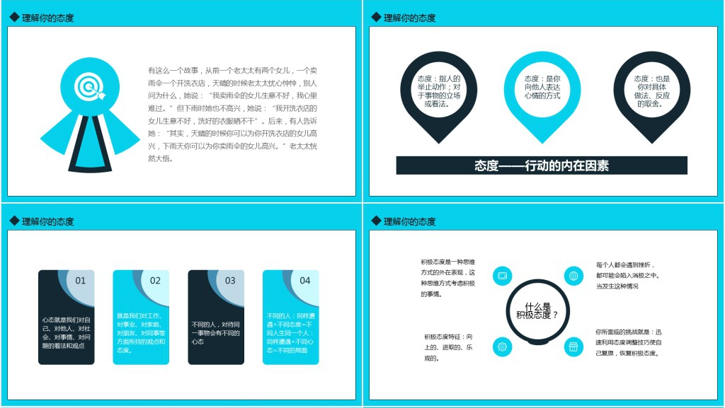 有态度的员工职场员工态度培训动态PPT模板