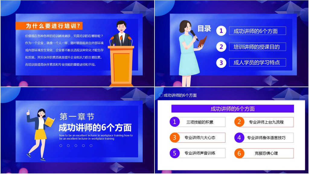 职场培训怎样做一名优秀讲师动态PPT模板