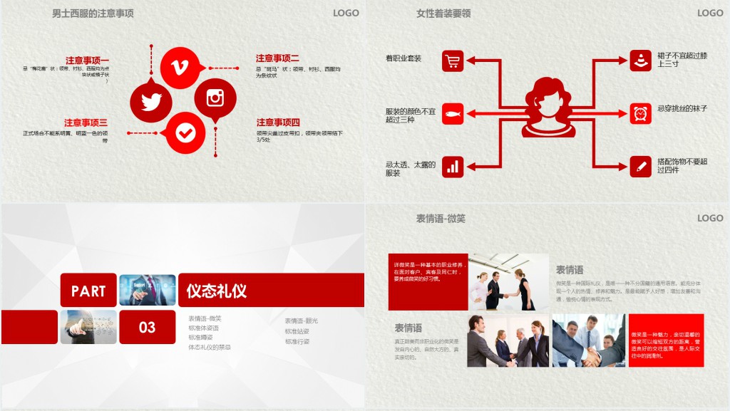 企业员工商务礼仪培训大纲PPT模板 企业员工商务礼仪培训大纲PPT模板