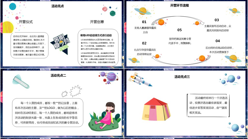 航空航天夏令营主题活动方案PPT模板 航空航天夏令营主题活动方案PPT模板