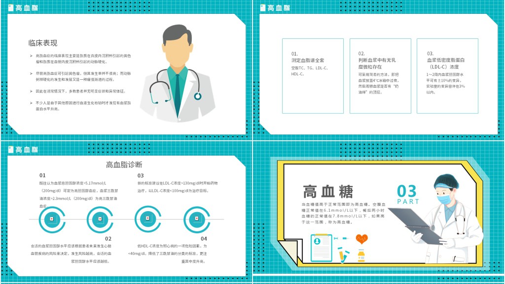 孟菲斯风医疗知识讲座动态PPT模板