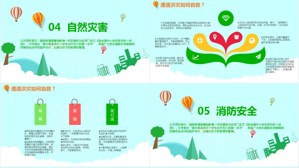 暑期安全不放假PPT模板 暑期安全不放假PPT模板