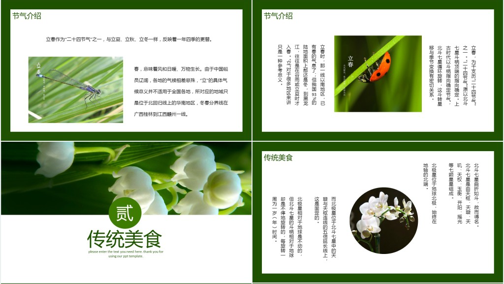 旅绿色小清新二十四节气立春节气介绍PPT模板 旅绿色小清新二十四节气立春节气介绍PPT模板
