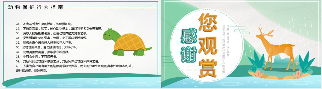 世界动物日的由来详细PPT模板