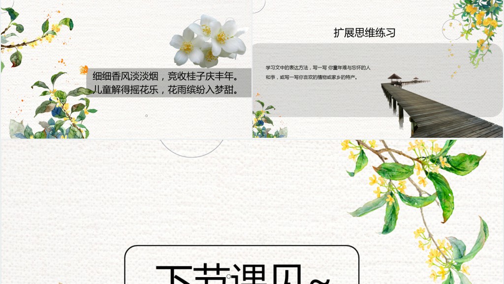 人教版五年级桂花雨课文教案PPT课件 人教版五年级桂花雨课文教案PPT课件