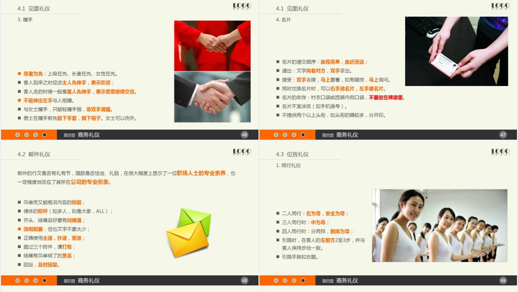 实用商务礼仪礼节培训PPT模板