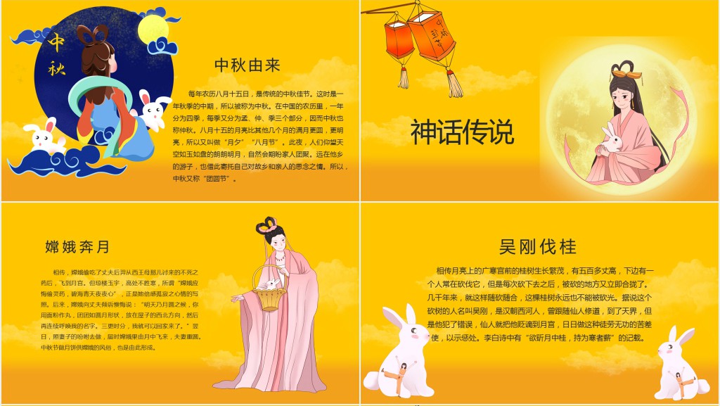 情满中秋节主题PPT模板 情满中秋节主题PPT模板