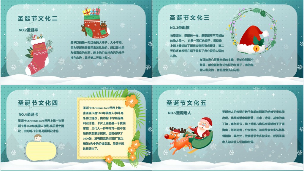 圣诞节快乐主题班会PPT模板 圣诞节快乐主题班会PPT模板