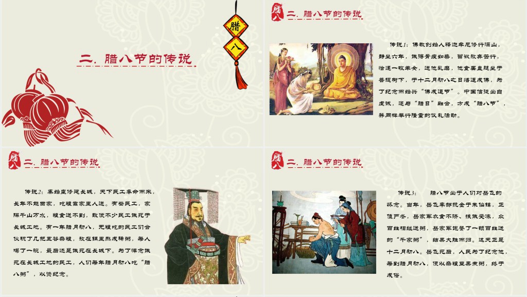 腊八节的起源与饮食习惯PPT模板 腊八节的起源与饮食习惯PPT模板