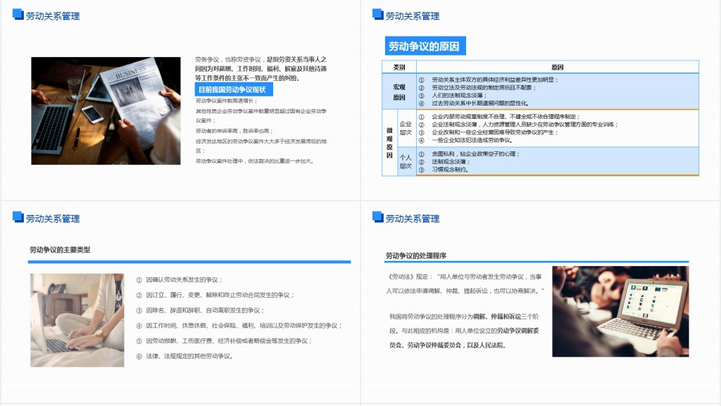 人力资源的员工关系管理PPT模板 人力资源的员工关系管理PPT模板