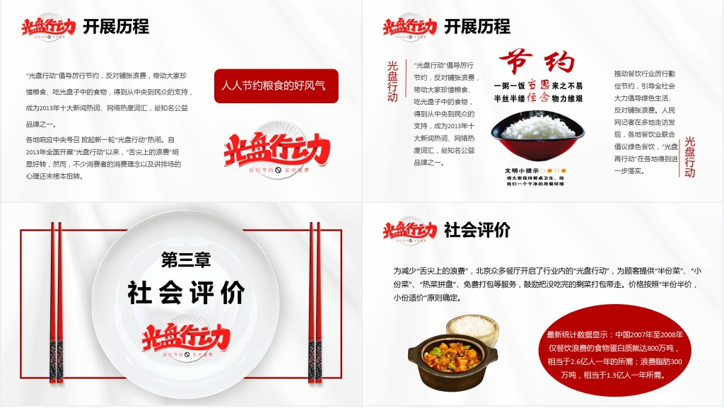节约粮食光盘行动创意活动PPT模板 节约粮食光盘行动创意活动PPT模板