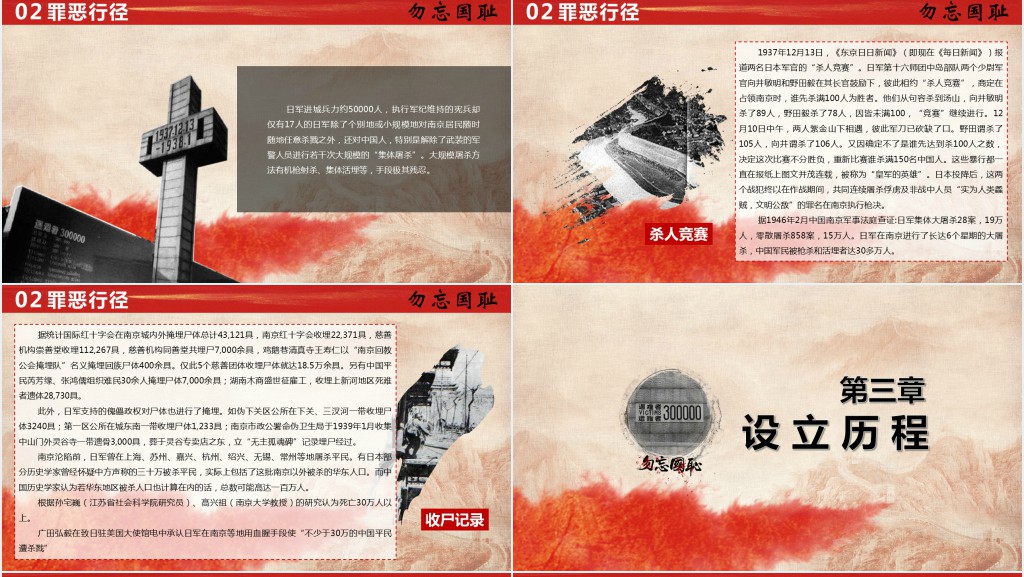 南京大屠杀国家公祭日PPT模板 南京大屠杀国家公祭日PPT模板