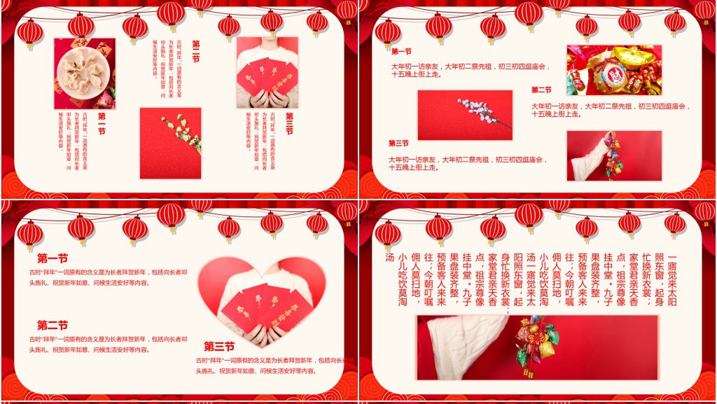 除夕夜的习俗与寓意PPT模板