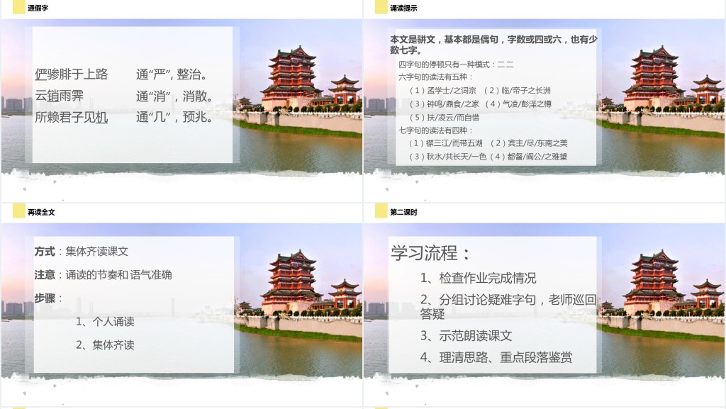 王勃滕王阁序PPT课件 王勃滕王阁序PPT课件
