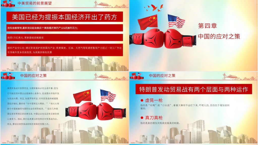 中美贸易战分析PPT模板 中美贸易战分析PPT模板