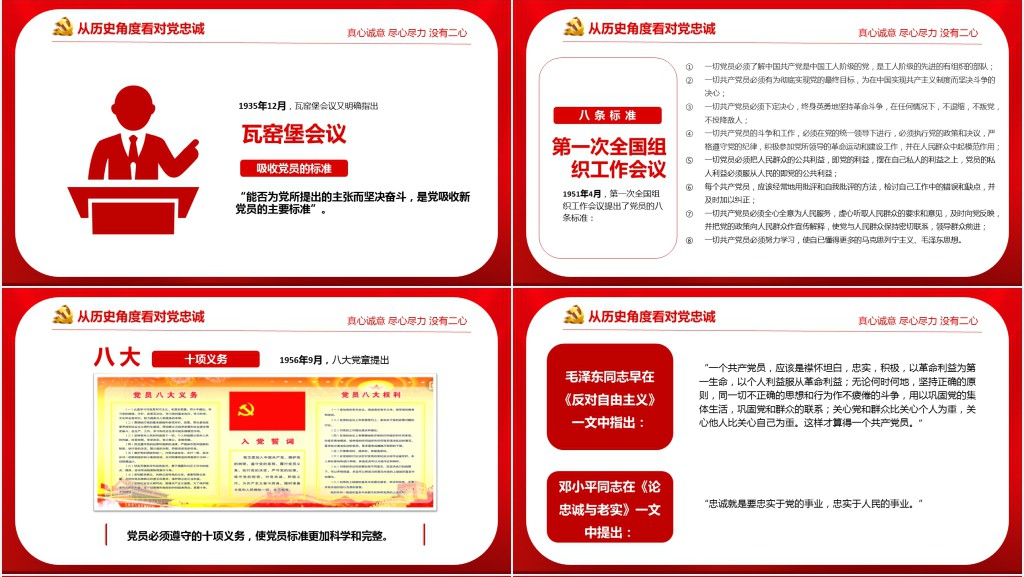 对党忠诚 做合格党员主题党课PPT课件 对党忠诚 做合格党员主题党课PPT课件