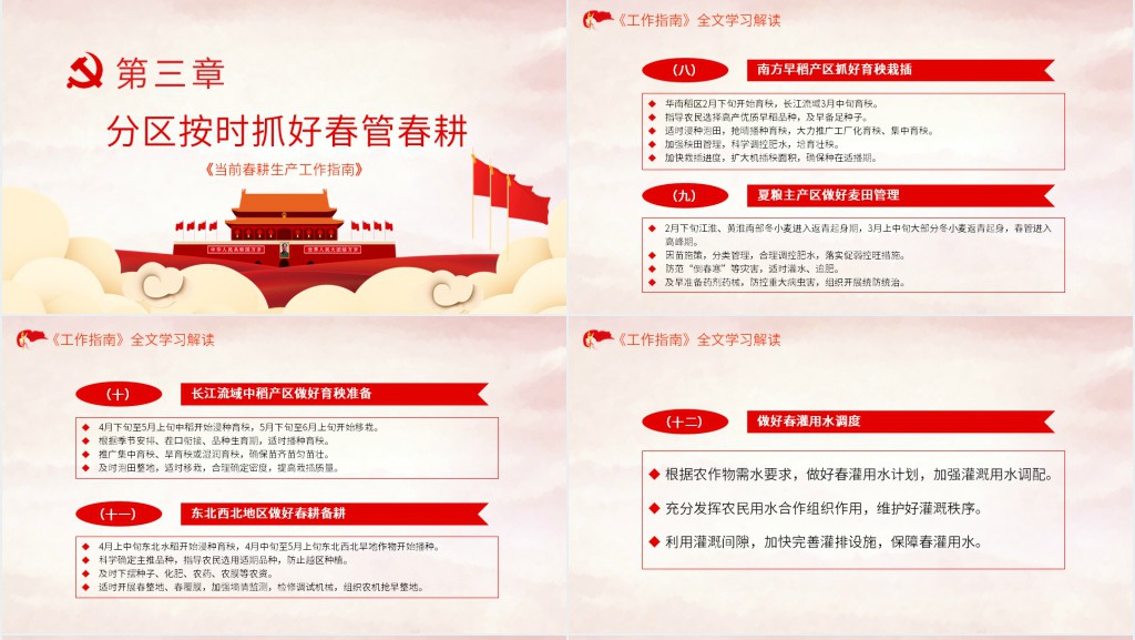 解读当前春耕生产工作指南PPT党课 解读当前春耕生产工作指南PPT党课