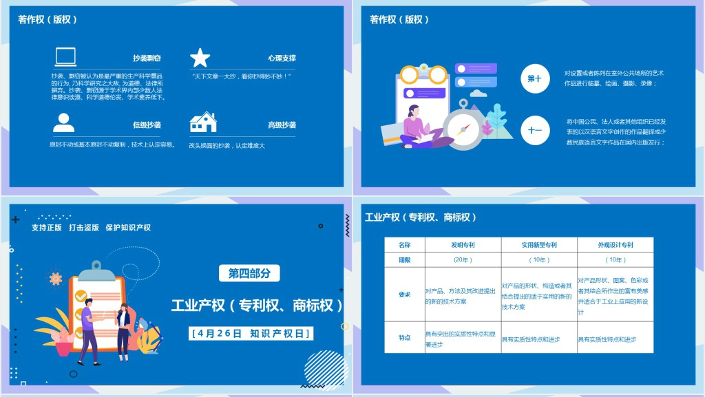 世界知识产权日主题PPT模板 世界知识产权日主题PPT模板