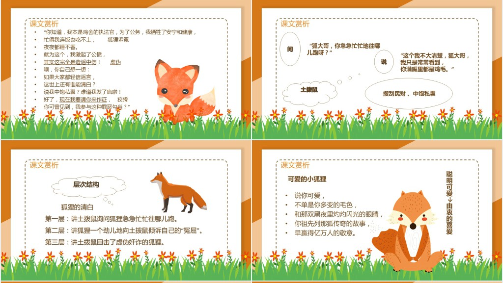 狐狸的清白课文教案PPT课件 狐狸的清白课文教案PPT课件